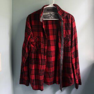 Red & black flannel, Mossimo, size M.